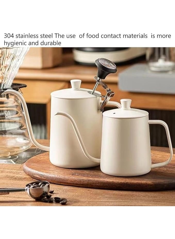 إبريق شاي وقهوة سعة 350 مل بفوهة طويلة للصب الدقيق، تصميم عملي للتحكم في التدفق، مناسب لتحضير الشاي والقهوة للاستخدام اليومي في المنزل أو المكتب - Image 5